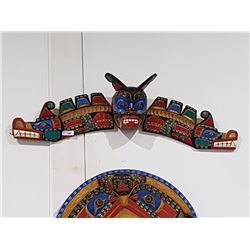 APPROX. 48" X 15"SIGNED JIMMY JOSEPH NATIVE MASK