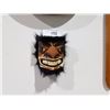 Image 1 : NATIVE CARVED MASK SIGNED RAPL SASQUATCH 6" X 6"