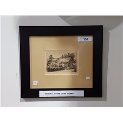 ORIGINAL STONE LITHOGRAPH SIGNED 15.5" X 13.75"