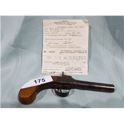 MID 1800'S BELGIAN POCKET PISTOL