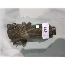LARGE CARVED JADE FLOWER W/GRASSHOPPER