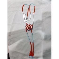 NATIVE BEADED FLOWER NECKLACE
