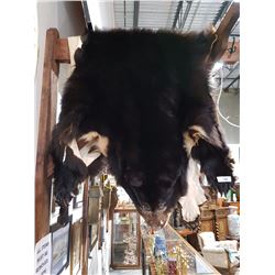 BLACK BEAR SKIN RUG APPROX. 6'