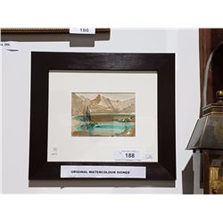 SIGNED ORIGINAL WATERCOLOUR 13" X 14.75"