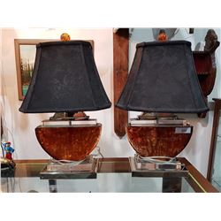 PAIR REPRODUCTION ART DECO TABLE LAMPS