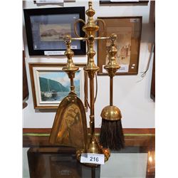 BRASS MINIATURE FIRESIDE SET