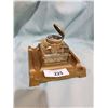 Image 1 : BRASS & GLASS INKWELL