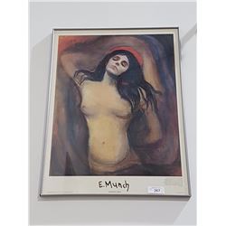 E.MUNCH PRINT TITLED MADONNA 1894-1895 32" X 44"