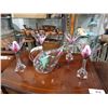 Image 1 : 5 PC HAND PAINTED CRYSTAL MARTINI SET