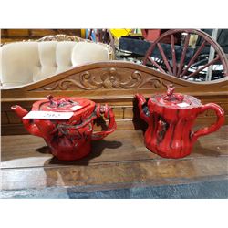 PAIR OF ASIAN TEAPOTS STAMPED ON BOTTOM