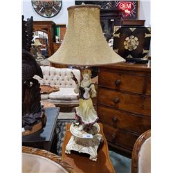 EARLY CAPODIMONTE LAMP 37"