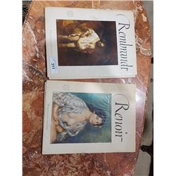 PAIR OF ART PRINT BOOKS RENOIR & REMBRANDT