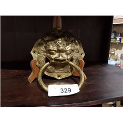 ASIAN FOO DOG BRASS DOOR KNOCKER