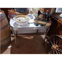 1950'S CHROME/ARBORITE TABLE