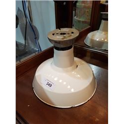 VINTAGE WHITE ENAMEL INDUSTRIAL LIGHT SHADE 12"