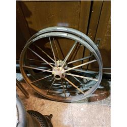 ANTIQUE FARM EQUIPMENT STEEL WHEEL 24"