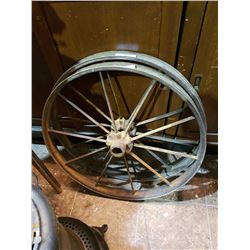 ANTIQUE FARM EQUIPMENT STEEL WHEEL 24"