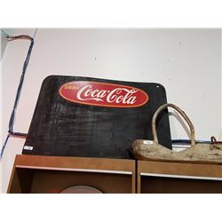 VINTAGE COCA COLA SIGN ON MASONITE BOARD