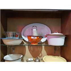 7 PCS ENAMEL WARE AND KITHCHEN WARE