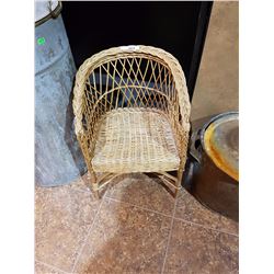 VINTAGE RATTAN CHILD'S CHAIR
