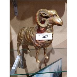 LARGE VINTAGE BRASS RAM