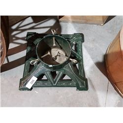 GREEN CAST IRON CHRISTMAS TREE STAND