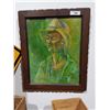 Image 1 : ORIGINAL PASTEL OF A COWBOY SIGNED INGEBURG 19" X 23"