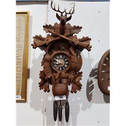 IMPRESSIVE BLACK FOREST CUCKOO CLOCK W/SWISS CHIMES