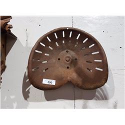 ANTIQUE TIN PRESSED TRACTOR SEAT