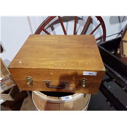 VINTAGE CUSTOM MADE WOOD CASE 20" X 15.5" X 8.5"