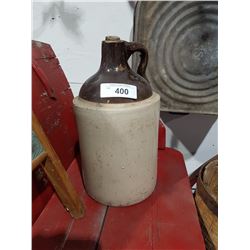 CROCK WHISKEY JUG