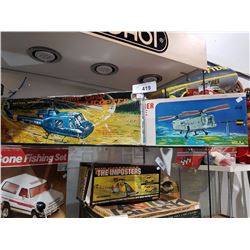 2 VINTAGE HELICOPTER TOYS