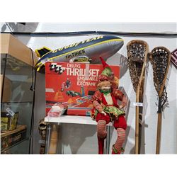 CHRISTMAS MUSICAL ELF, DELUXE THRILLSET, AND GOODYEAR BLIMP