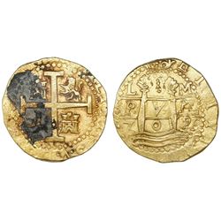 Lima, Peru, cob 8 escudos, 1709M, ex-1715 Fleet.