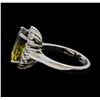 Image 3 : 4.06 ctw Ametrine Quartz and Diamond Ring - 14KT White Gold