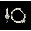 Image 2 : 0.13 ctw Diamond Earrings - 14KT White Gold