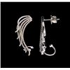 Image 2 : 1.57 ctw Diamond Earrings - 14KT White Gold