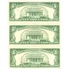 Image 2 : 1963 $5 VG/XF Red Seal Note Lot of 3