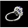 Image 3 : 14KT White Gold 5.19 ctw Tanzanite and Diamond Ring