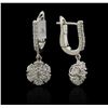Image 2 : 1.58 ctw Diamond Earrings - 14KT White Gold