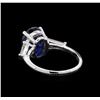 Image 3 : 5.14 ctw Sapphire and Diamond Ring - 14KT White Gold