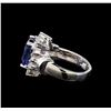Image 3 : 14KT White Gold 3.54 ctw Tanzanite and Diamond Ring