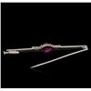 Image 2 : 1.07 ctw Pink Sapphire and Diamond Pin - Platinum