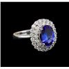 Image 1 : 14KT White Gold 2.28 ctw Tanzanite and Diamond Ring