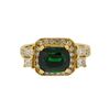 Image 2 : 3.84 ctw Tsavorite and Diamond Ring - 14KT Yellow Gold