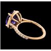 Image 3 : 3.95 ctw Tanzanite and Diamond Ring - 14KT Rose Gold