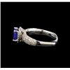 Image 3 : 14KT White Gold 1.41 ctw Tanzanite and Diamond Ring