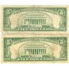 Image 2 : 1963 $5 VG/XF Red Seal Note Lot of 2