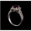Image 4 : 1.50 ctw Ruby and Diamond Ring - 18KT White Gold