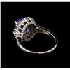 Image 3 : 14KT White Gold 3.43 ctw Tanzanite and Diamond Ring